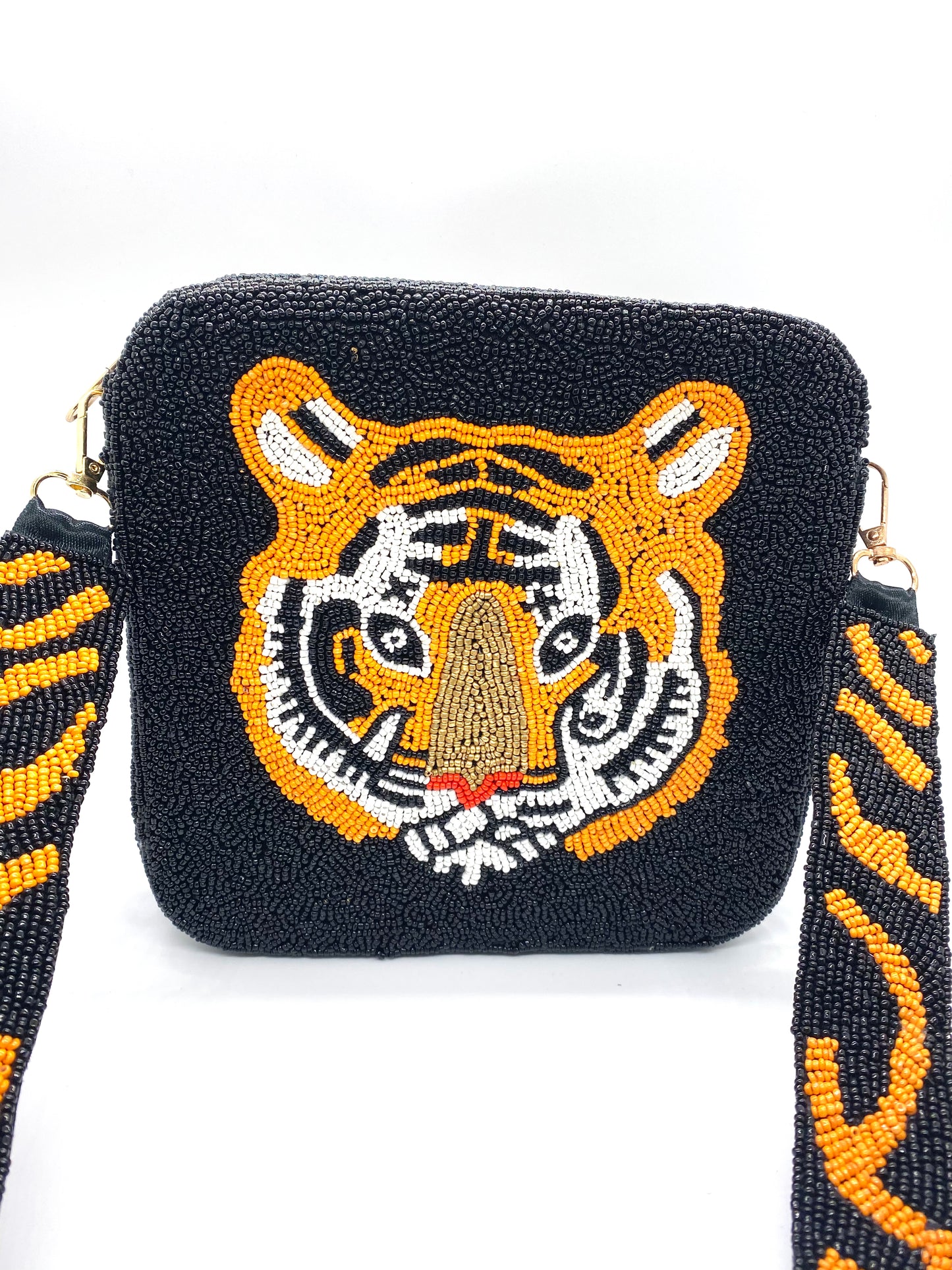 Tiger Seed Bead Box Bag