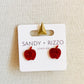 Sandy + Rizzo Red Apple Stud