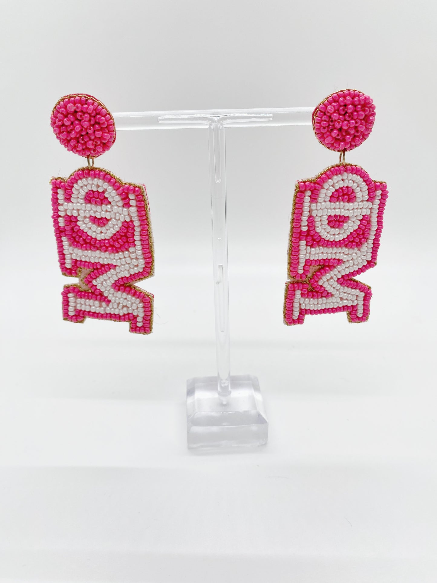 Beaded Sisterhood Sorority Earrings