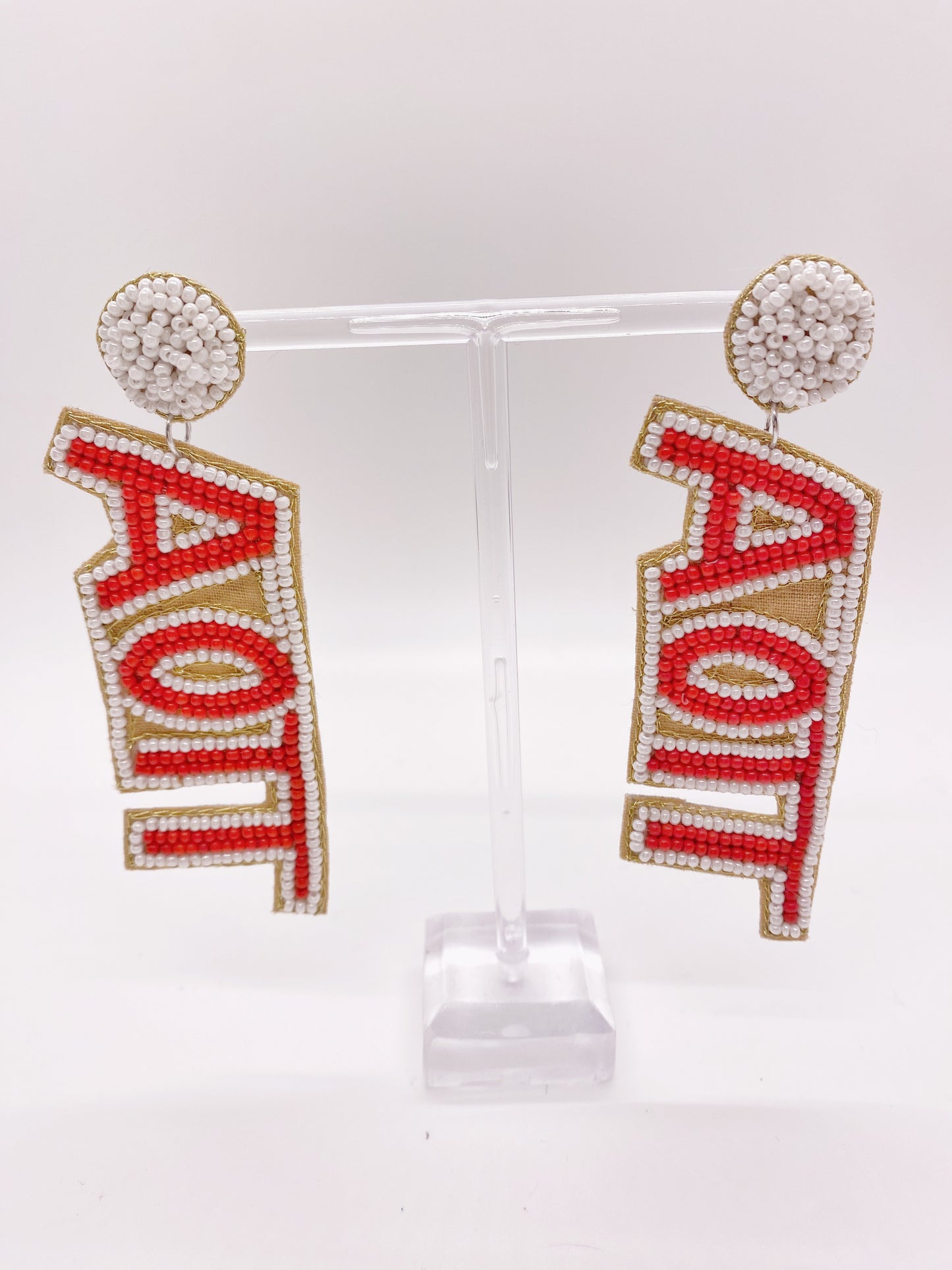 Beaded Sisterhood Sorority Earrings