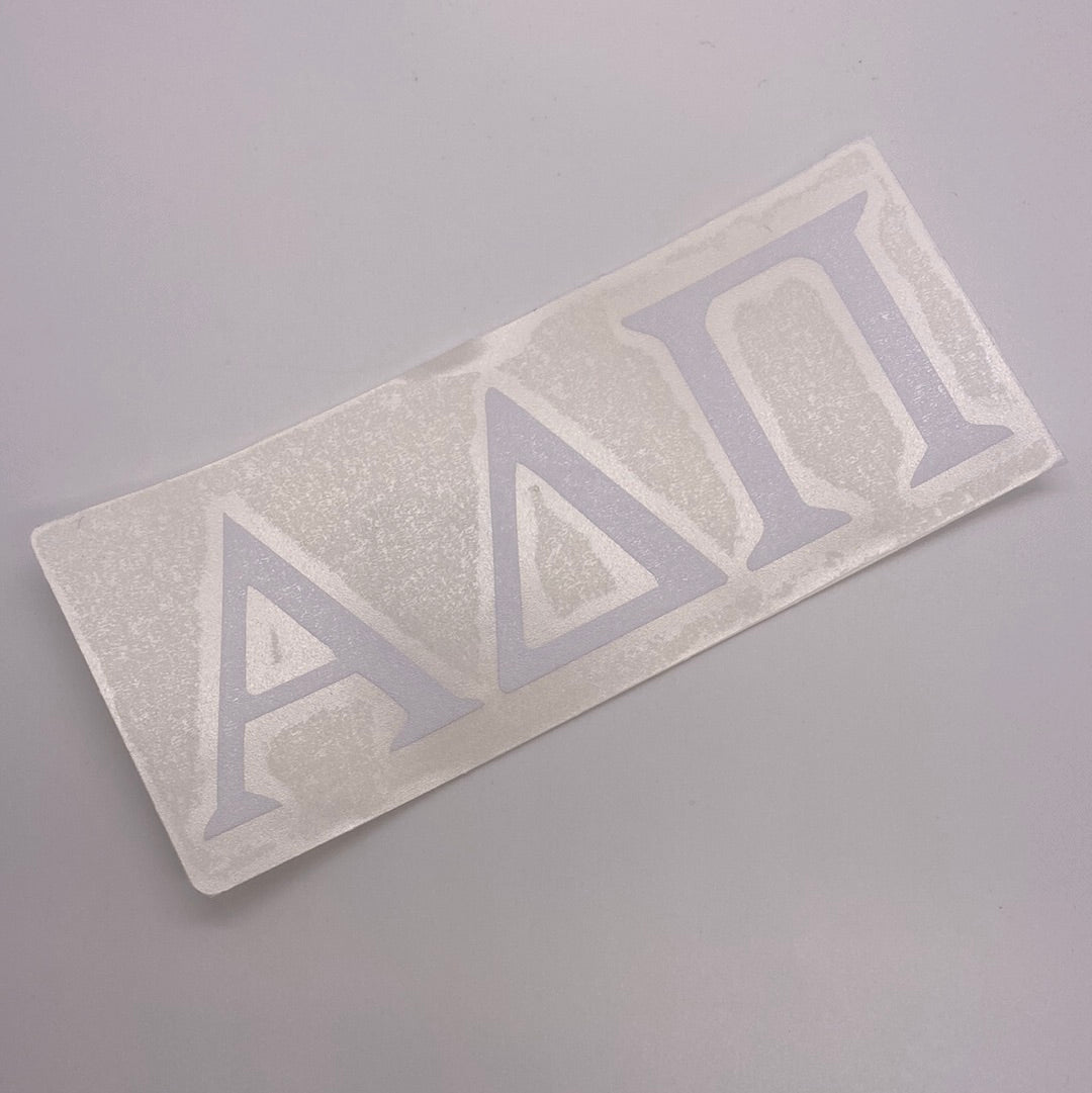 Sorority 2" Car Decal White