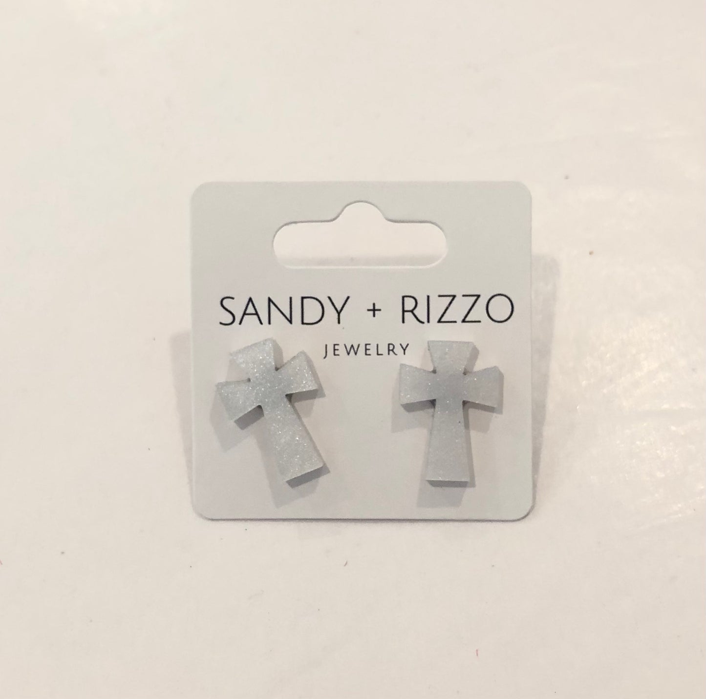 Sandy + Rizzo White Cross Stud
