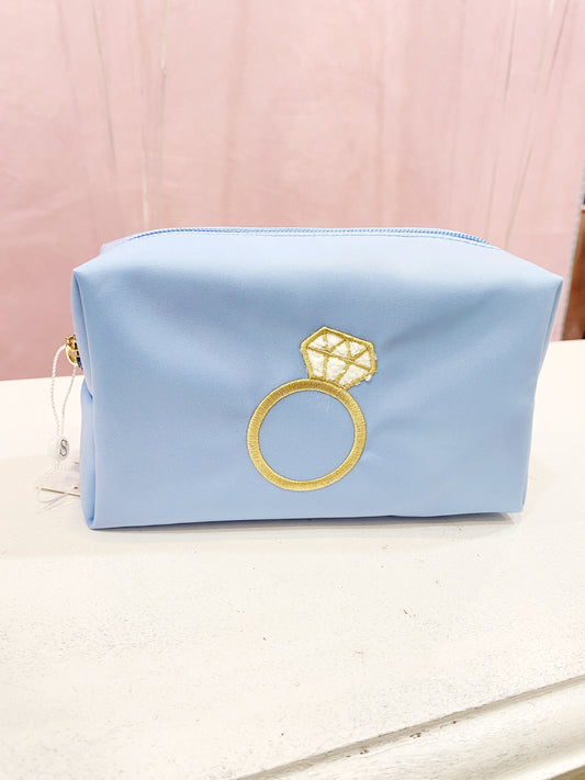 Bling Ring Small Blue Pouch