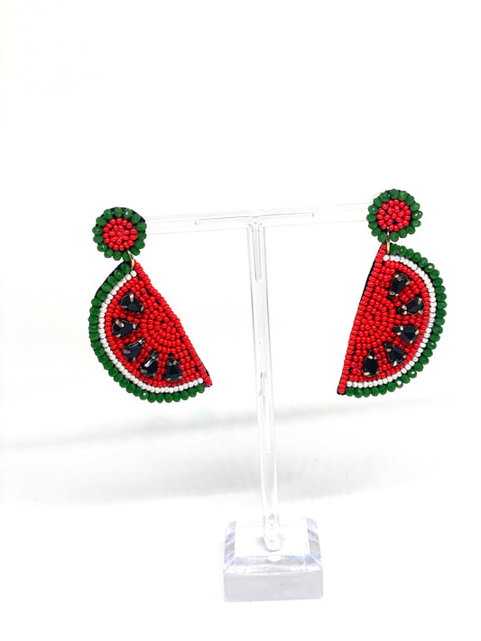 Watermelon with Seeds Earrings
