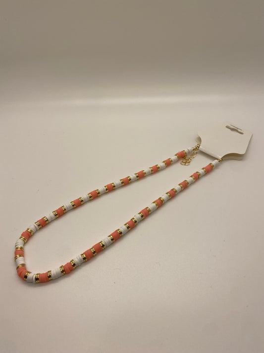 Salmon Beaded Necklace