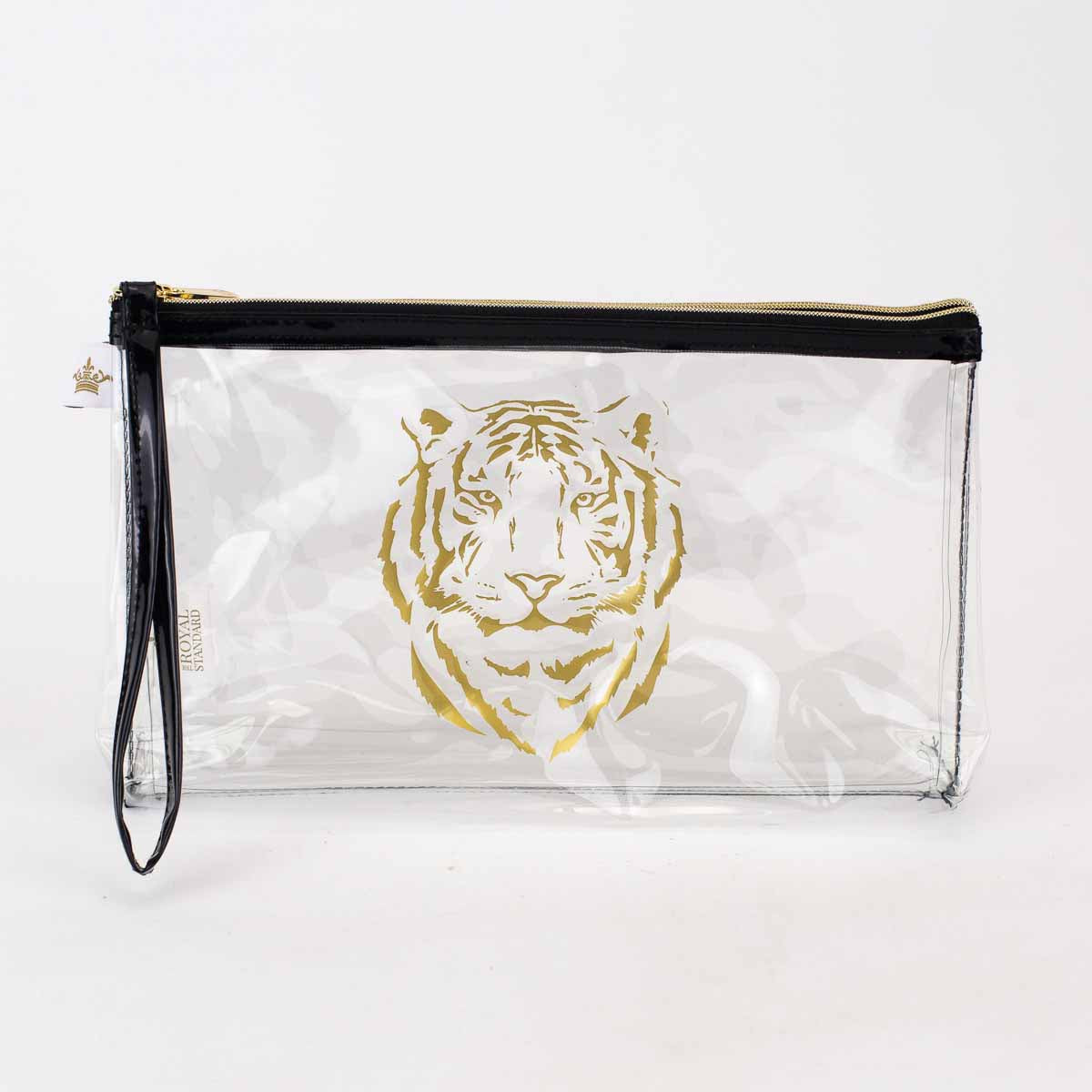 Tiger Clear Organizer Double Zip Pouch