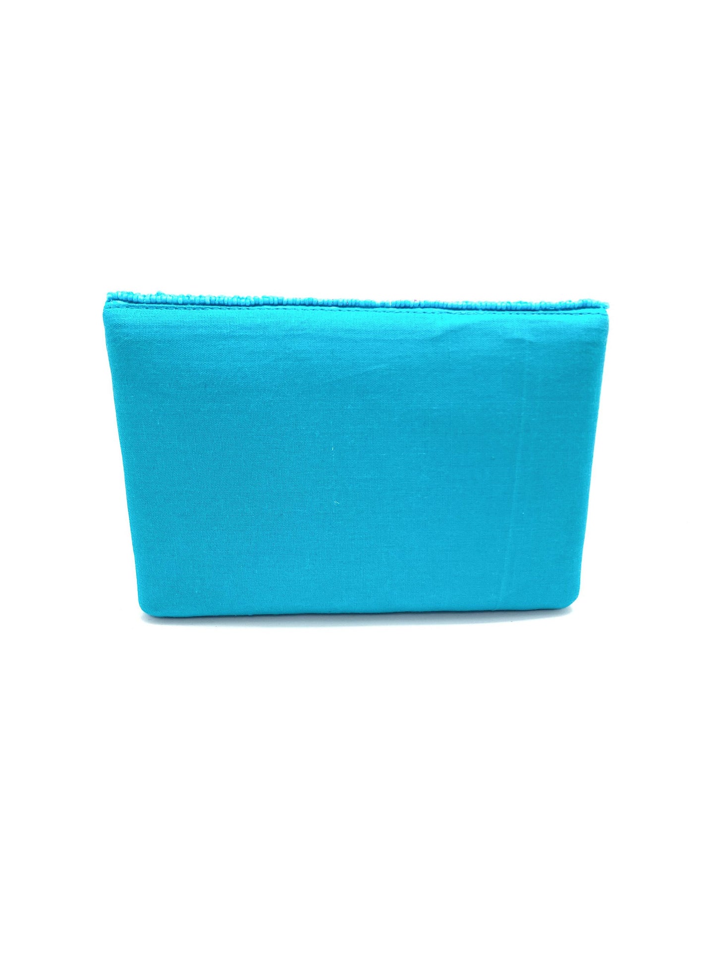 Turquoise Bee Clutch