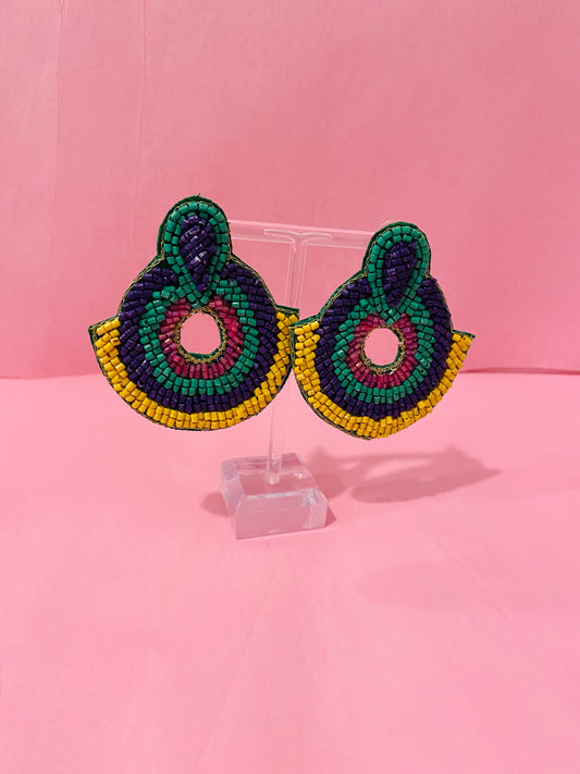 Fat Tuesday Party Earring