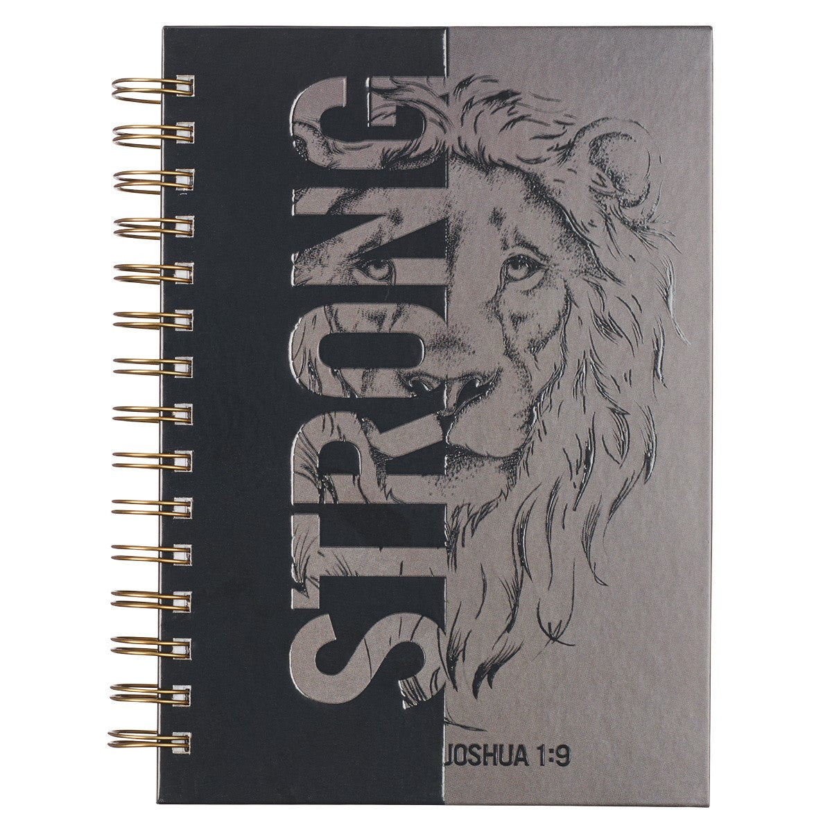Strong Large Wirebound Journal - Joshua 1:9