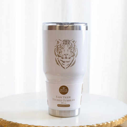 Tiger Stainless Etched Tumbler